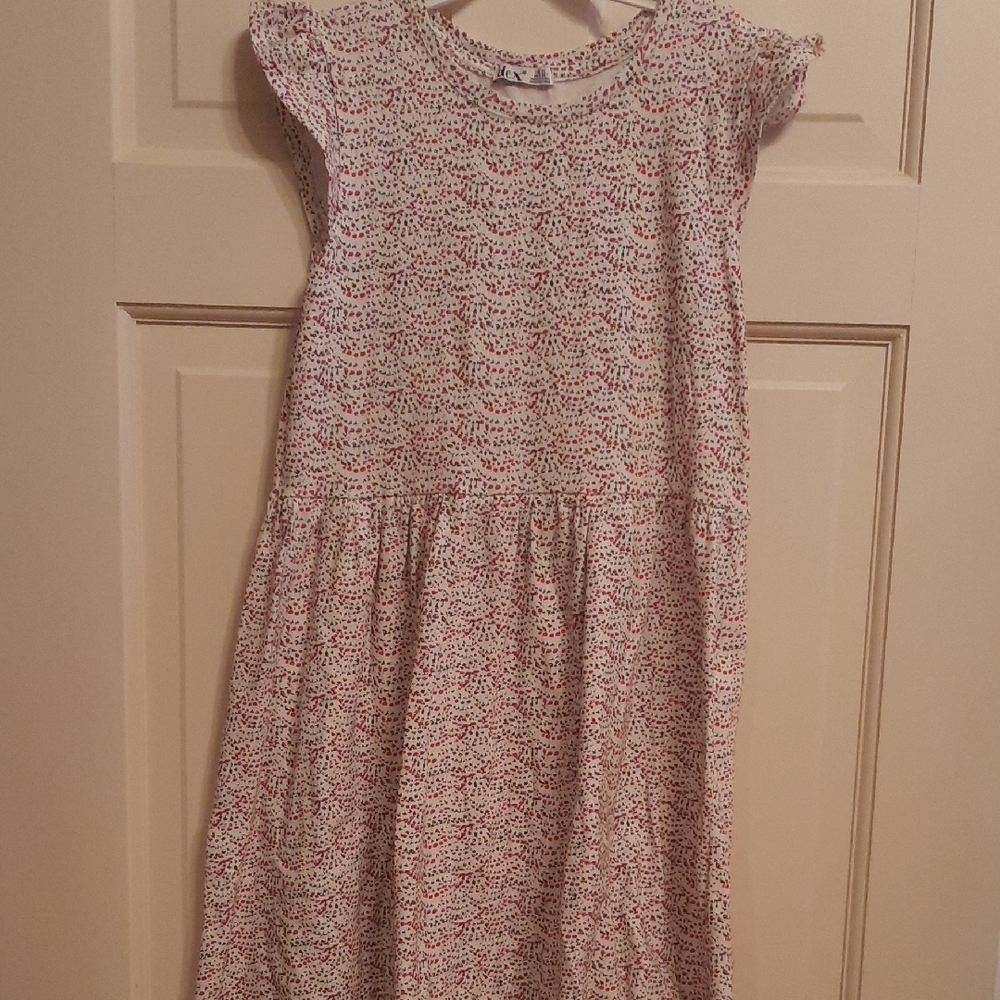 Dex Pink and White Kids Casual Dress